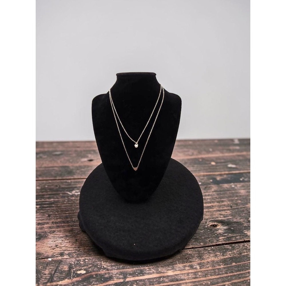 925 Sterling Silver Adjustable Two Layer Heart Pearl Pendant Necklace Women